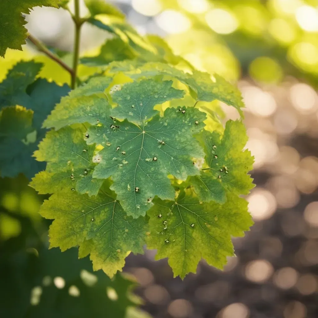 Aphid Infestado Oak Leaf Hydrangea