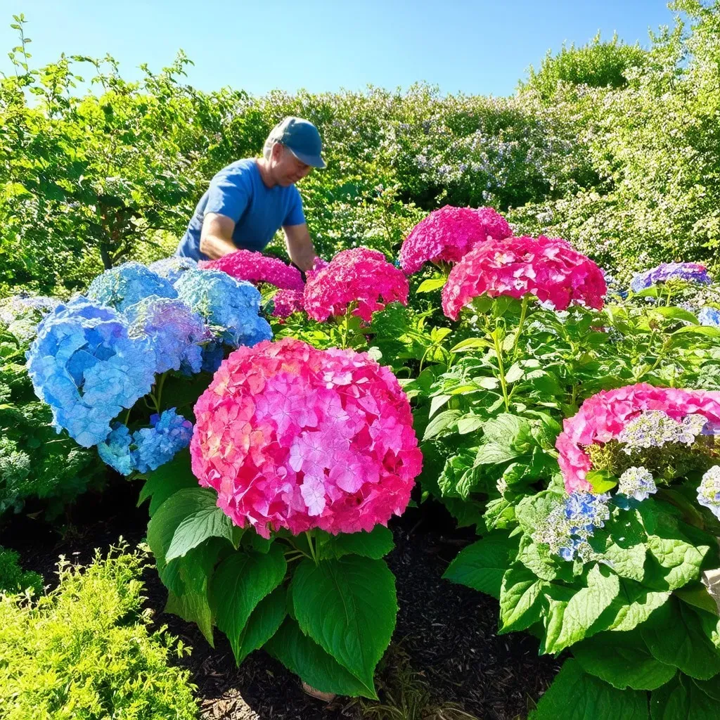 Deadheading Hydrangeas