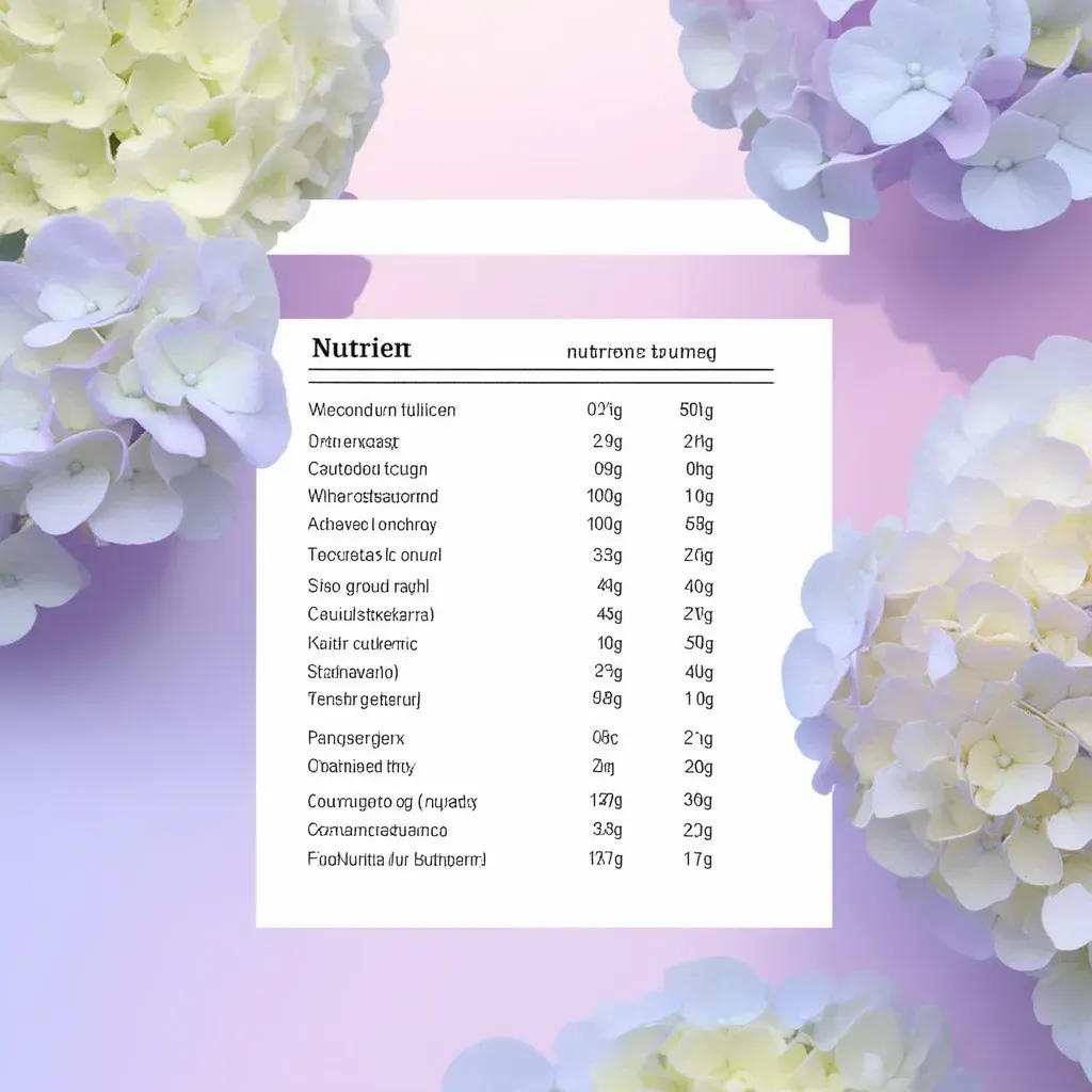 Fading Hydrangea Blooms - Nutrient Table