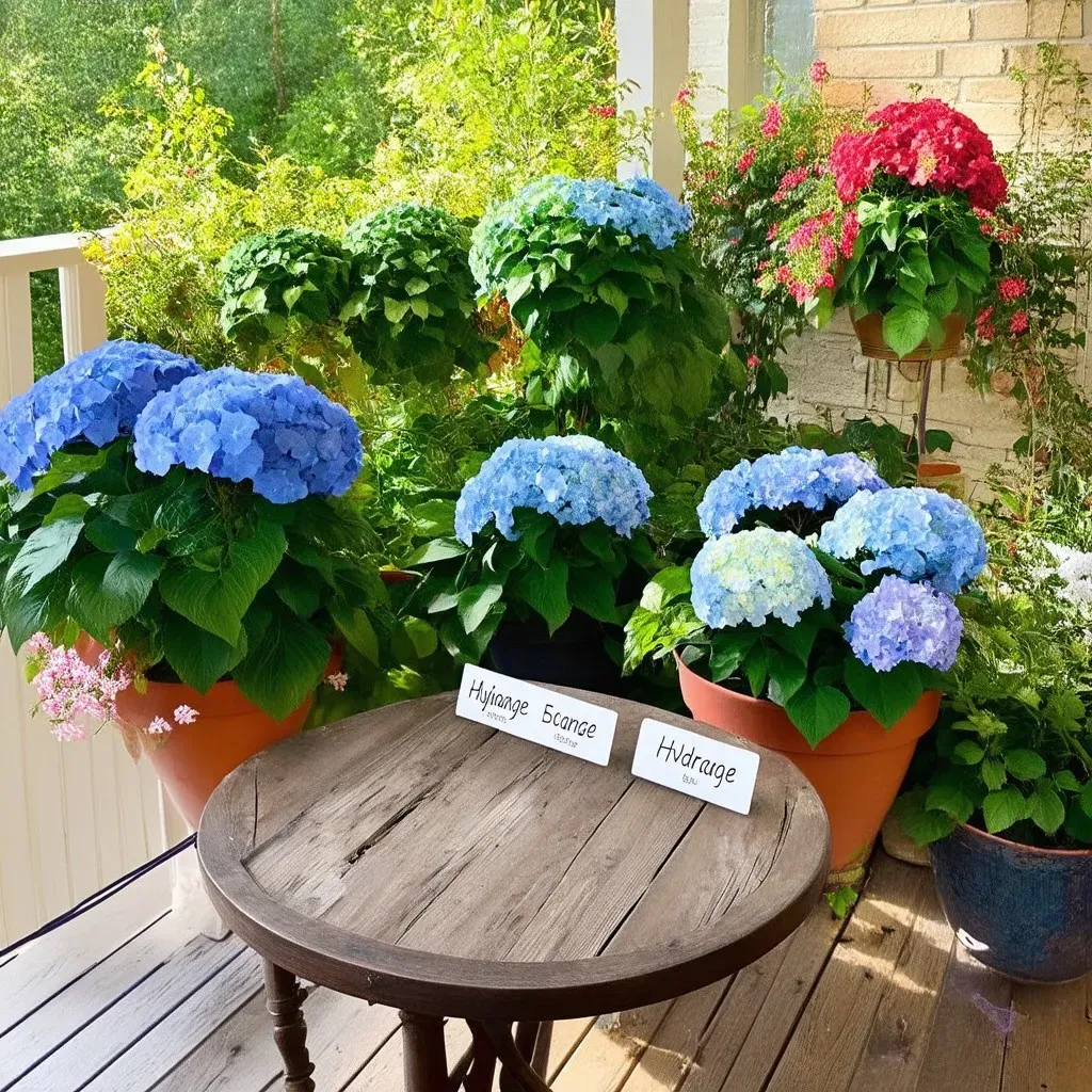 Front Porch Potted Hydrangea - Table of Varieties