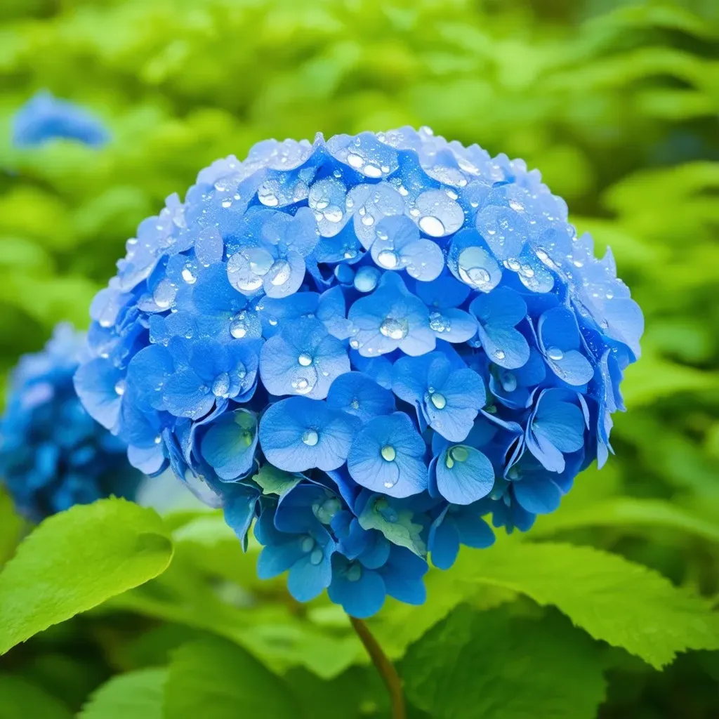 Hydrangea drooping after rain