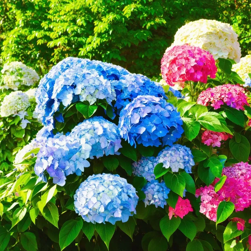 Hydrangea variety in bloom