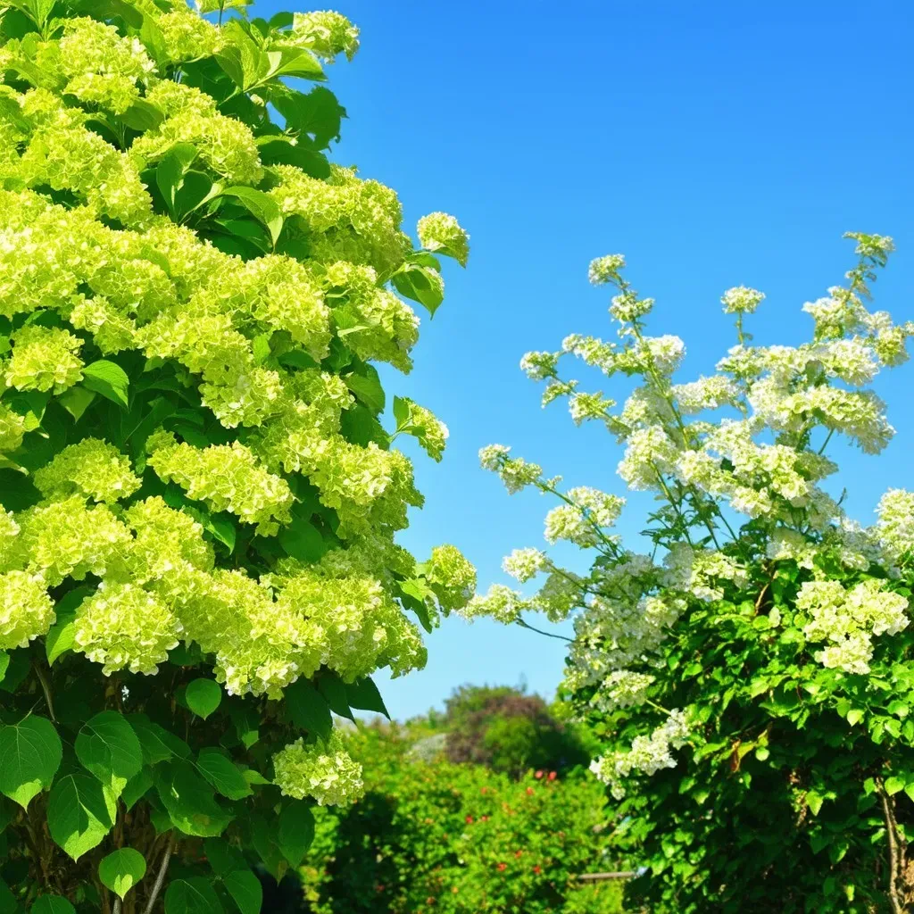 Limelight Hydrangea Healthy vs. Drooping