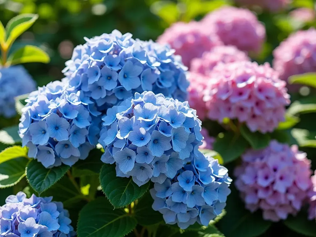 Mountain Hydrangea in Sunlight