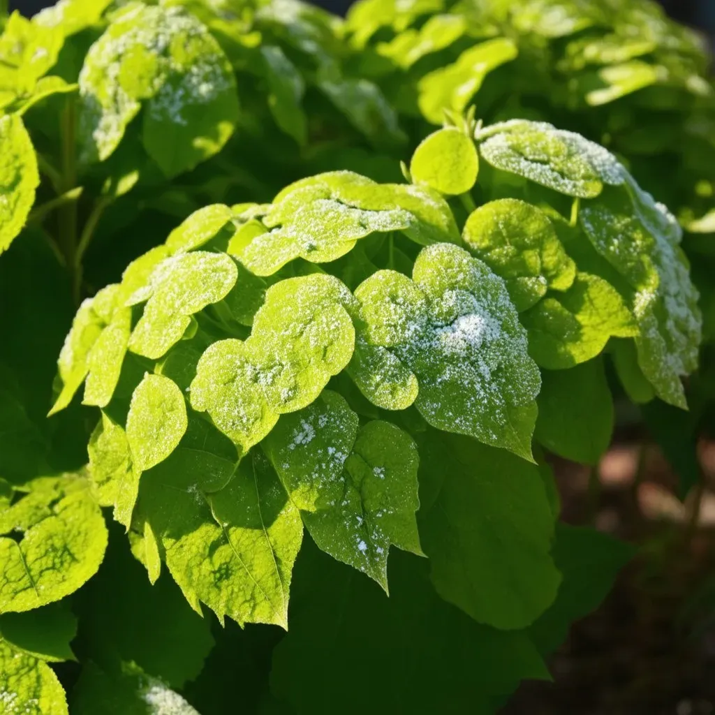 Powdery Mildew Hydrangea Leaves